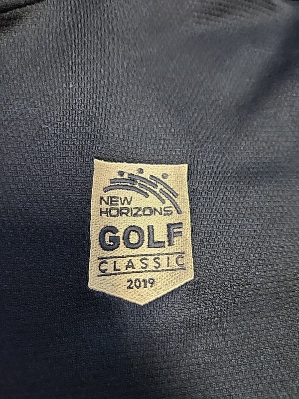 New Horizons Golf Classic 2019 Logo Blue Nike Golf 1/4 Zip Pullover Mens 2XL gallery