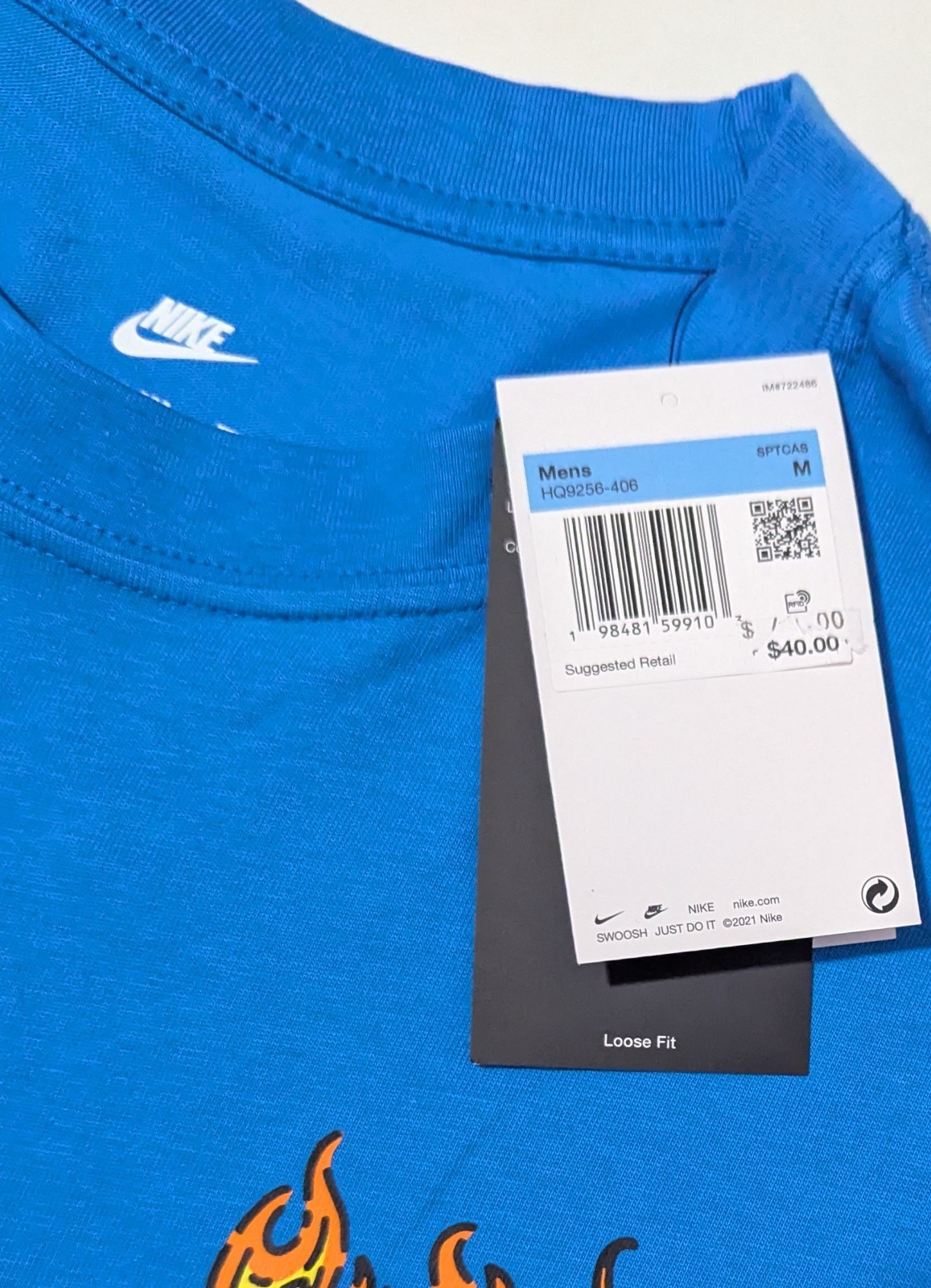 Nike Air Max 95 Heat Tee HQ9256 406 man SS blue shirt size M L Brand New gallery