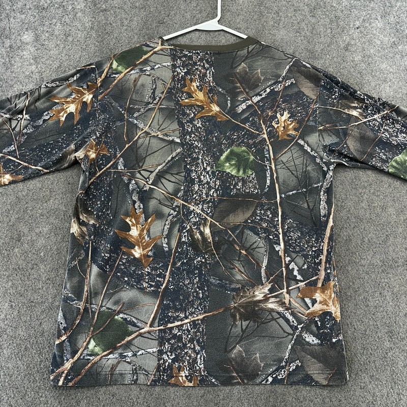 WFS Element Gear Shirt Mens Large Green Burly Camo Hunting Outdoor Long Sleeve gallery