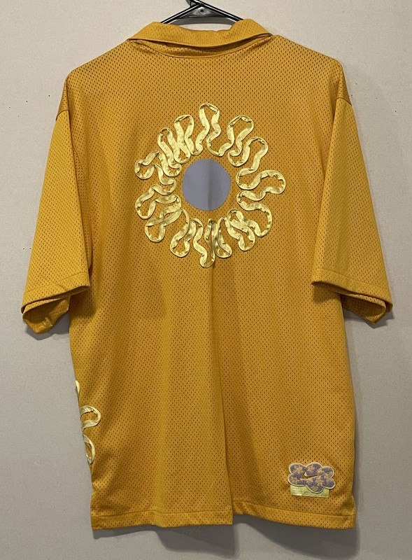 NWT Nike Uphoria Project Button Up Mesh Short Sleeve Shirt DV9676-743 Yellow S gallery