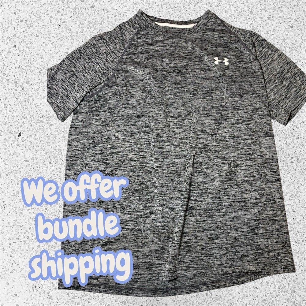 Under Armour UA Tech Men’s Women’s Short Sleeve T-Shirt Gray And Black