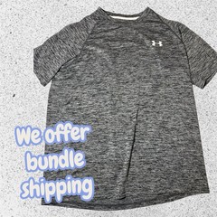 Under Armour UA Tech Men’s Women’s Short Sleeve T-Shirt Gray And Black