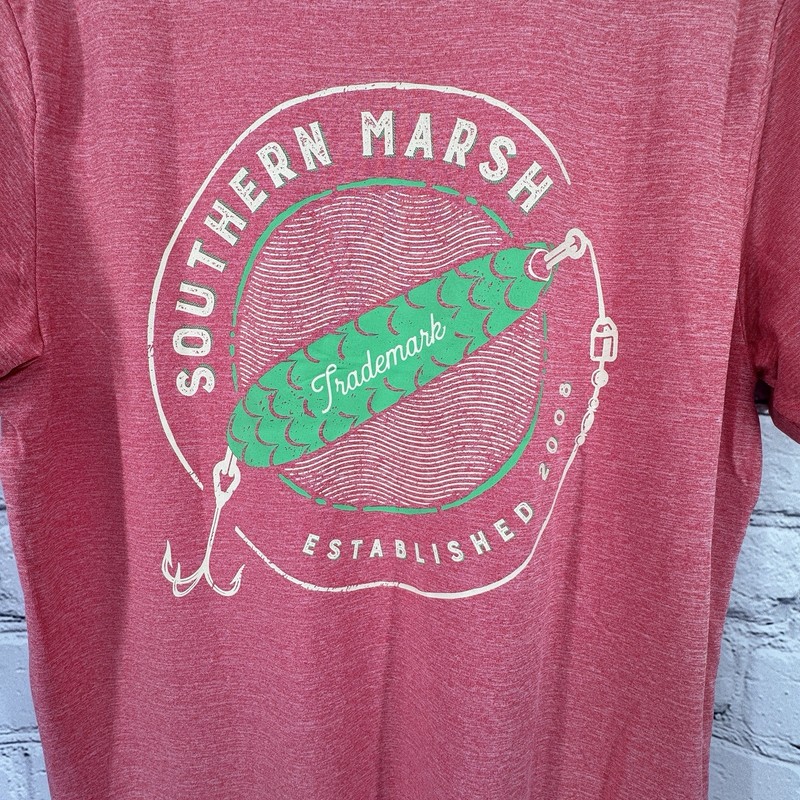 Southern Marsh Tee Shirt Men's S Coral Performance Polyester FieldTec Fishing gallery