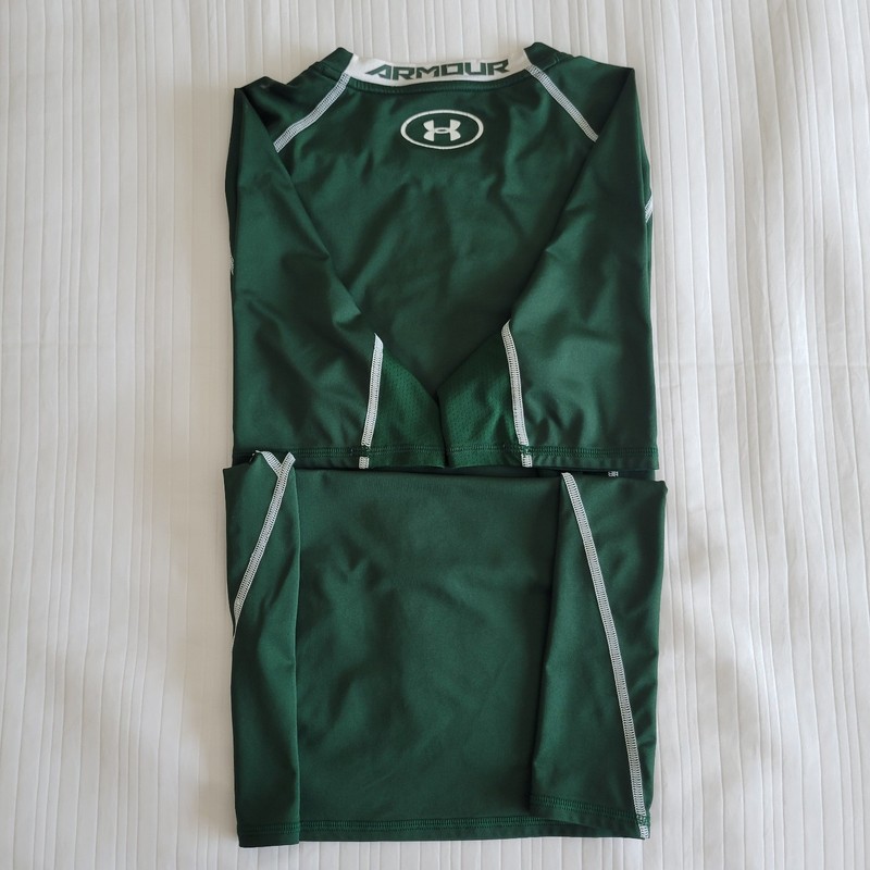 Under Armour Heatgear Compression Short Sleeve Green T-Shirt Size Large gallery
