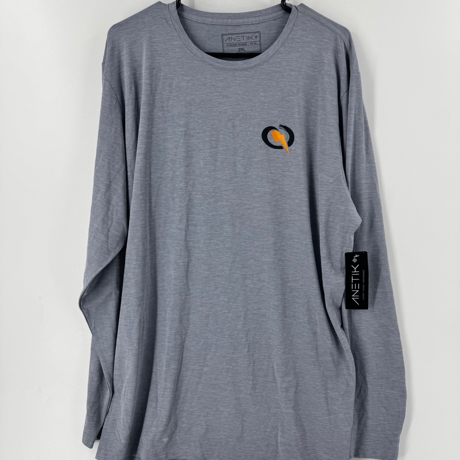 NWT ANETIK Ultralight Outdoor Long Sleeve Shirt UPF 30+ Gray Men's 2XL gallery