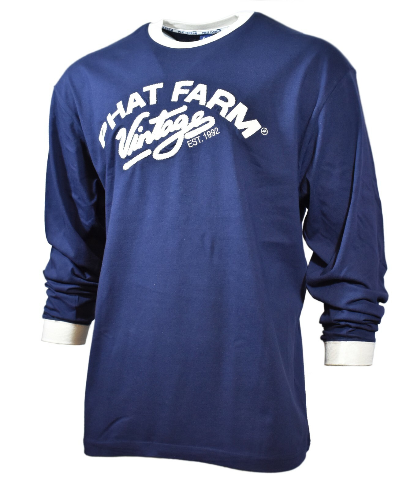 Men's Long Sleeve Tee Big Sizes "PHAT FARM" VINTAGE 0 Cotton Heavy Fabric NWT gallery