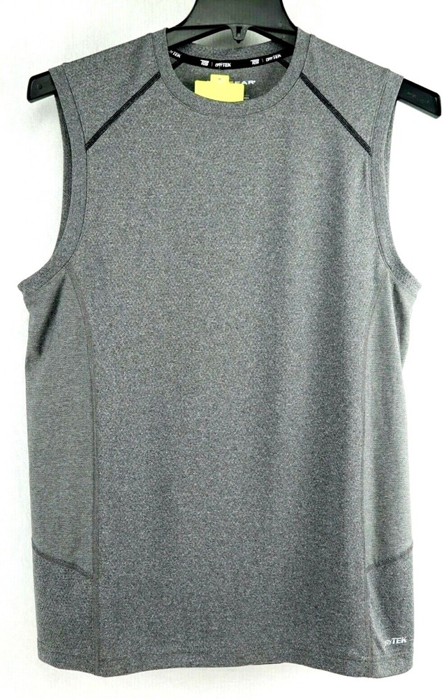 Tek Gear Dry-Tek Basketball Top Mens Size S Sleeveless Shirt Gray Polyester