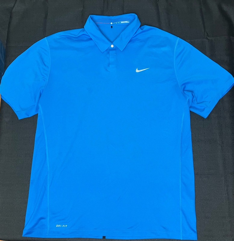 Nike Golf Tiger Woods Vapor Control Max Polo 619760 463 Photo Blue Black Sz XL gallery