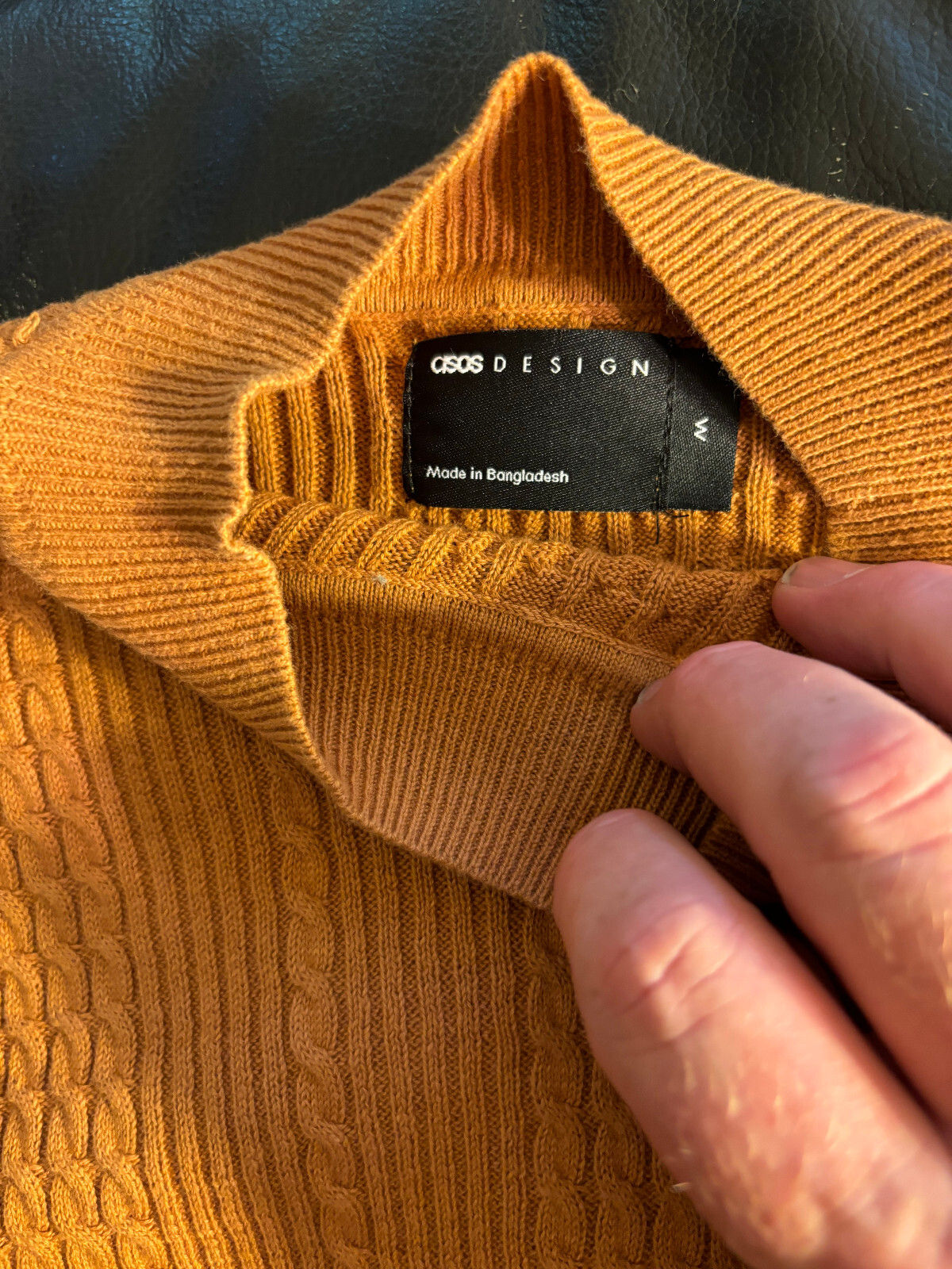 Asos pull over sweater crew new med Minty orange studio wardrobe sale gallery