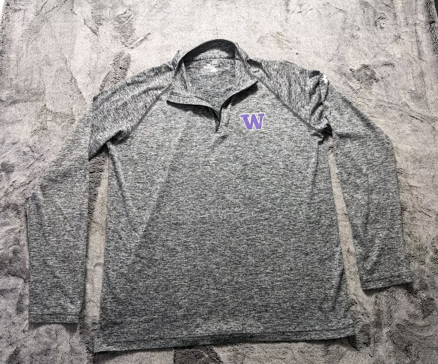 Under Armour Washington Huskies Long Sleeve 1/4 Zip Shirt Men's Size Large Gray gallery