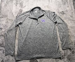 Under Armour Washington Huskies Long Sleeve 1/4 Zip Shirt Men’s Size Large Gray