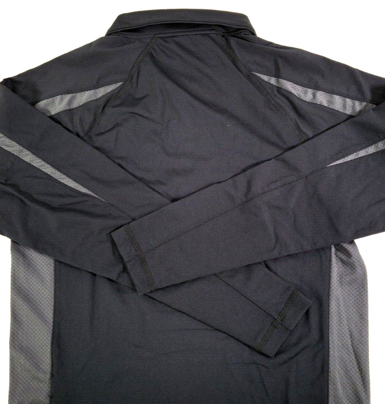 Sport-Tek ST851 Sport Wick Stretch Colorblock Pullovers-Black/Gray Various Sizes gallery