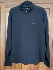 Men’s Nike Dri-Fit Training Half-Zip Long Sleeve Pullover Black Jacket Size L