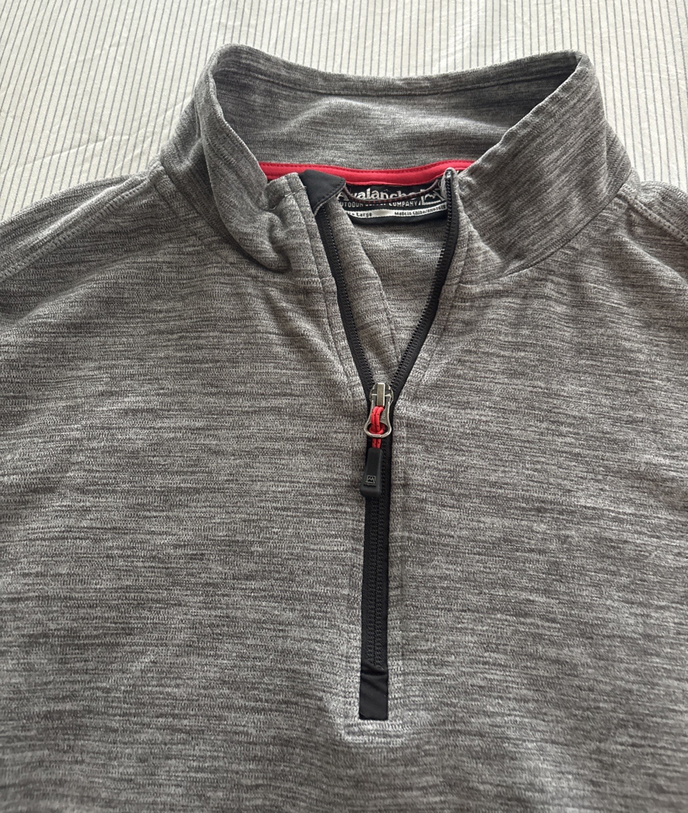 Avalanche Men's Quarter Zip Stand Up Collar Size XL Grey gallery