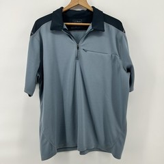 LL Bean 1/4 Zip Pullover Mens XL Blue Performance Short Sleeve Shirt Hiking