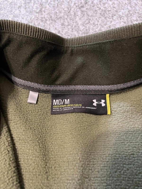 Under Armour Storm 1/4 Zip Sweater Fleece Green Men Medium Cold Gear Golf gallery