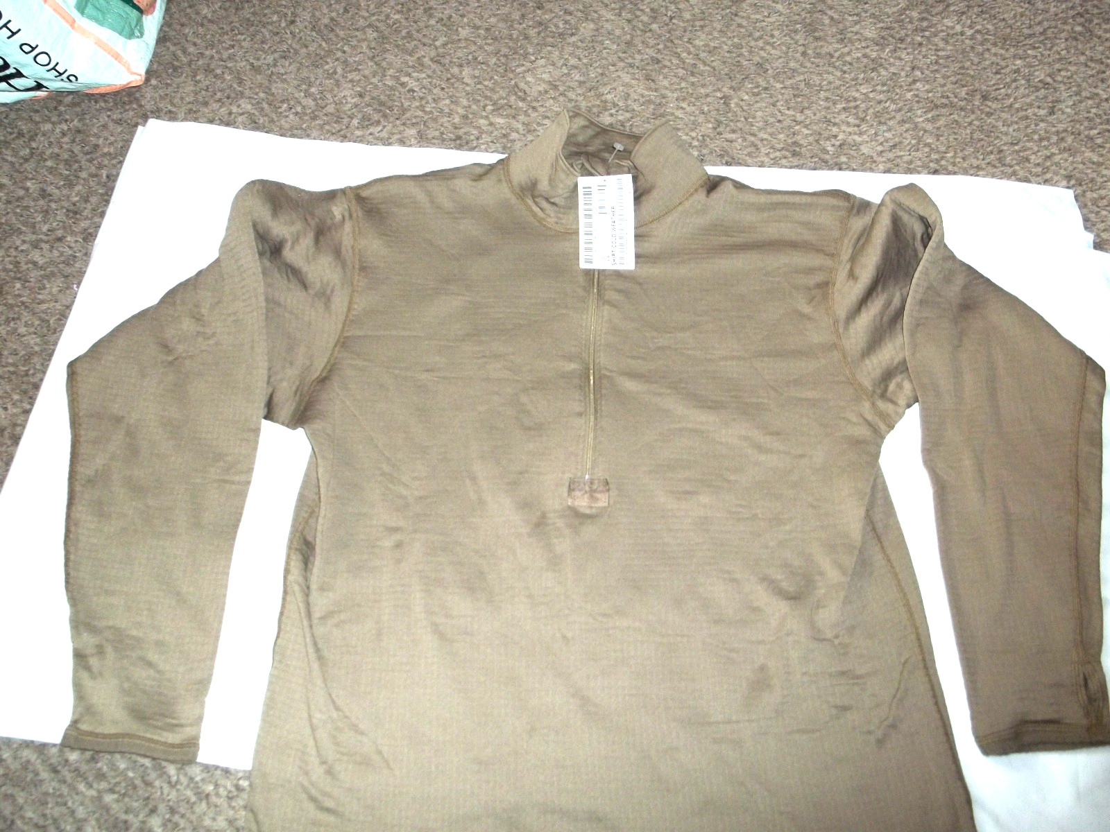 #1 NWT DCS Military Waffle under garment Cold Weather Wear Pullover Large Long gallery
