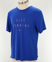 NIKE RUNNING Mens Game Royal Blue WILD RUN Short Sleeve T Shirt SMALL NWT