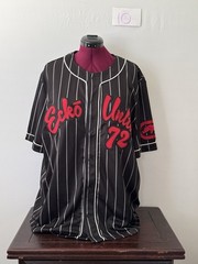 Ecko Unltd Unit 72 Baseball Jersey Black Pinstripe Embroidered NWT 2XL