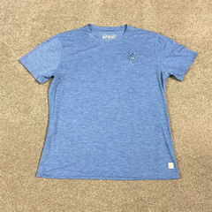 Marine Layer Performance T Shirt Mens Small Heather Blue Weekend Sport Crew Neck
