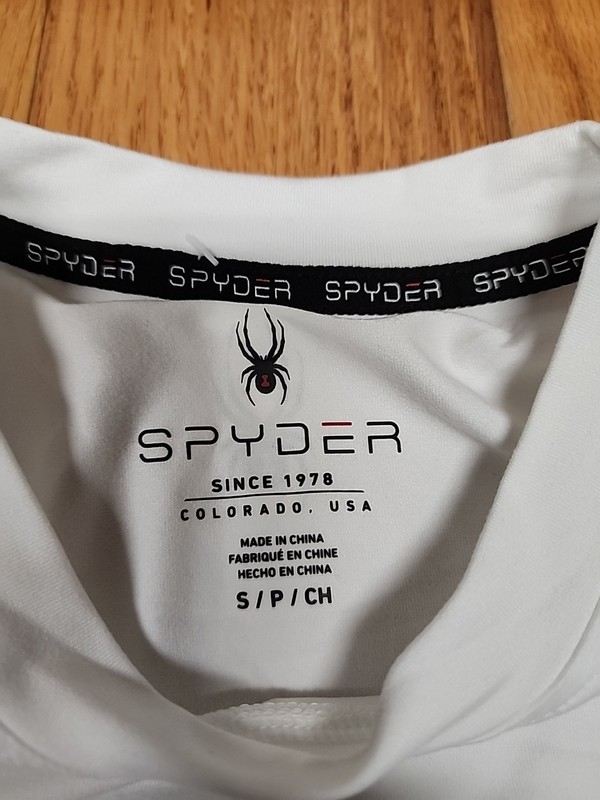 Spyder Active Performance T Shirt White-Proweb Mens Small Activewear Gym gallery