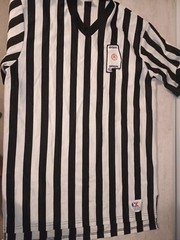 Cliff Keen White And Black Ref Shirt With Patch