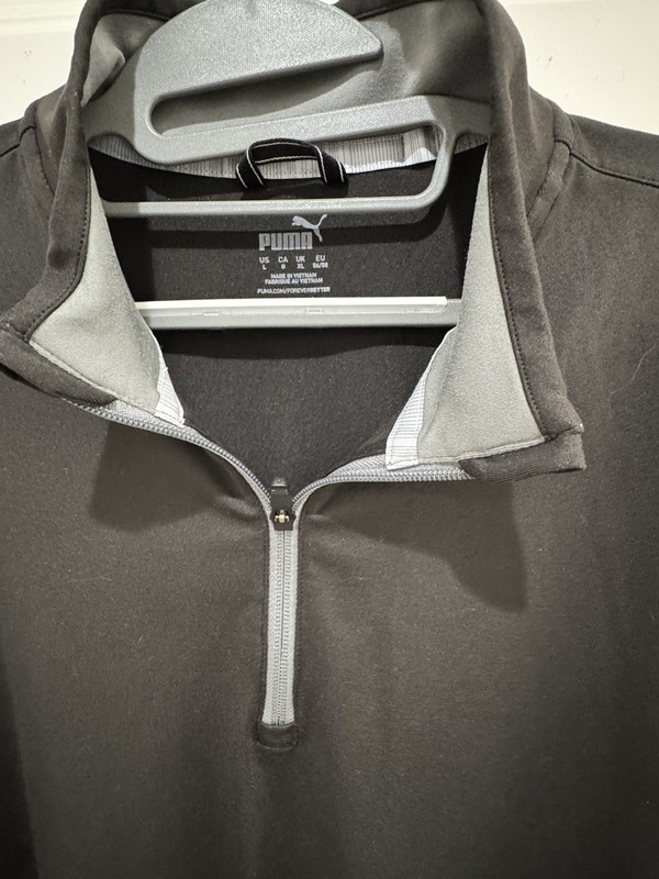 Puma quarter zip pullover dri-fit Men’s Long Sleeve Shirt Size L gallery