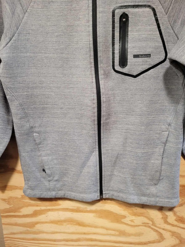 Avalanche Men's Activewear Top Size Small Gray Collar Quarter Zip Pockets gallery