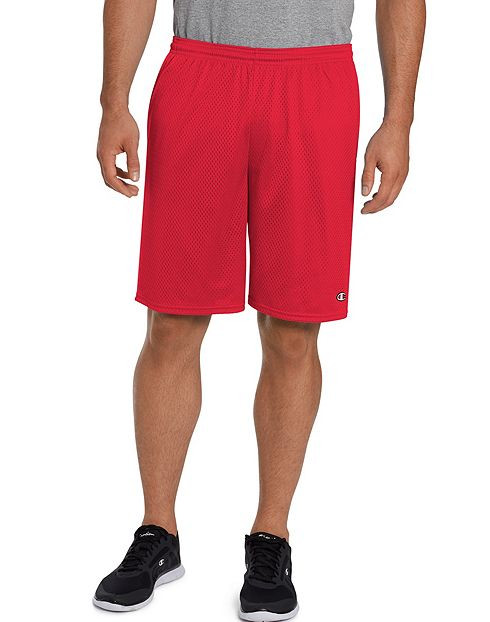 Champion Men's Long Mesh Short 9 Inches With Pockets Style 81622 NEW Crimson Red gallery