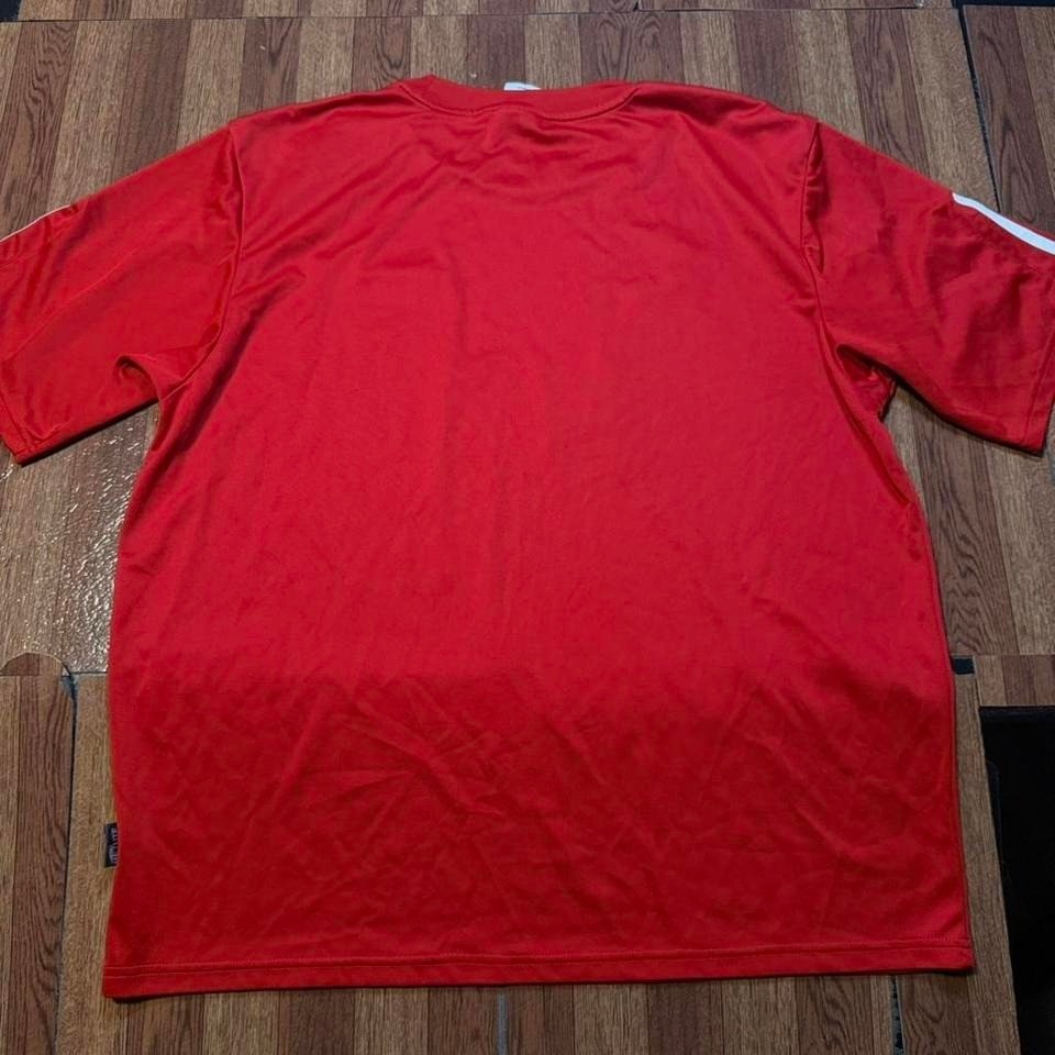 Adidas Red Vintage Lounge Retro Tech Jersey Shirt XL gallery