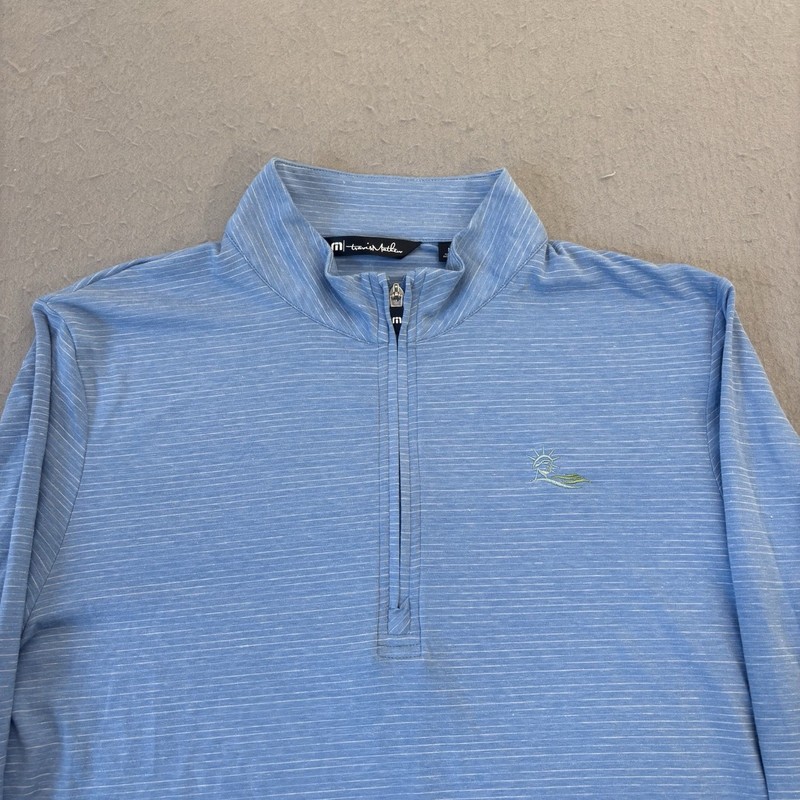 Travis Mathew Pullover Mens Medium Havasu 1/4 Zip Liberty National Golf Club gallery