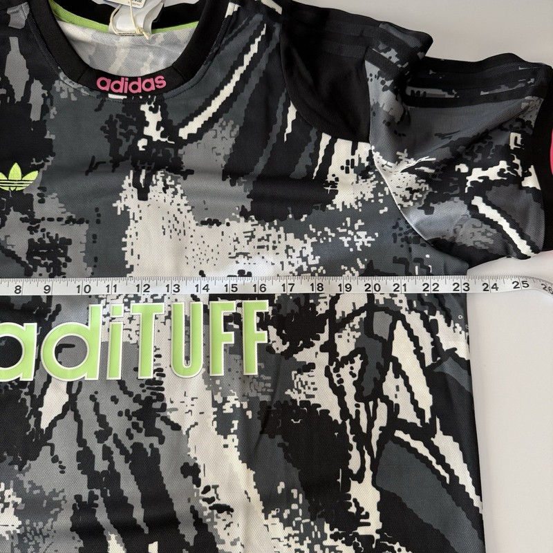 Adidas L Men's Jersey Black White Grey Pink Retro Classic Shirt AOP KD2351 NWT gallery