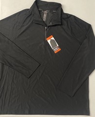 GERRY Mens Active Quarter Zip Regular Fit Pullover Shirt XXL Wicking BLACK NWT