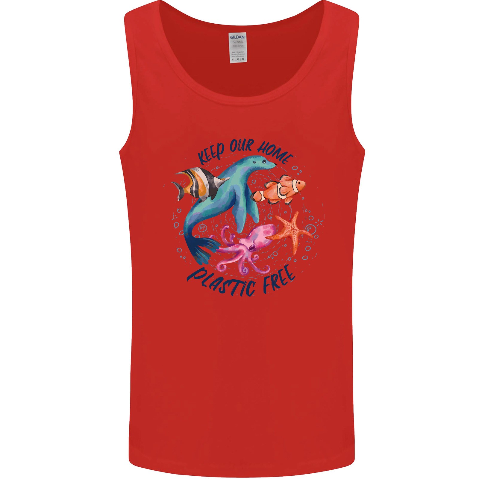 Plastic Free Climate Change Octopus Seal Fish Mens Vest Tank Top gallery