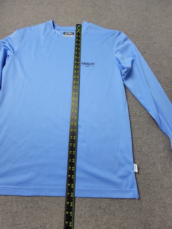 Magellan Outdoors Pro Angler Fishing Shirt Mens M Blue Mesh Lined Classic Fit gallery