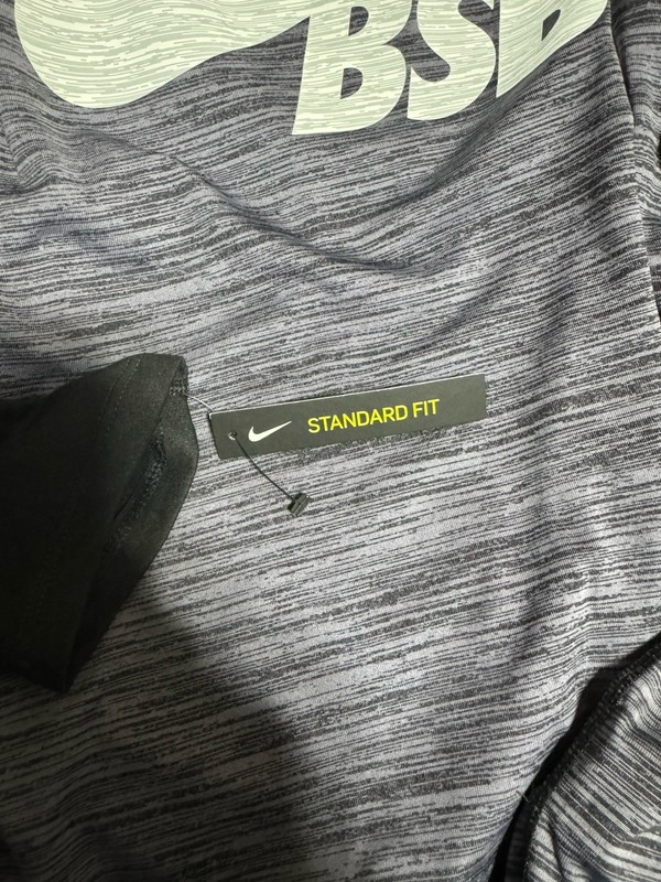 Nike BSBL The Nike Tee Dri Fit Athletic Cut 3/4 Sleeve Shirt Size S Black gallery
