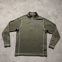 Nike Golf Therma Fit Jacket Mens Medium Green 1/4 Zip Embroidered Runner Running
