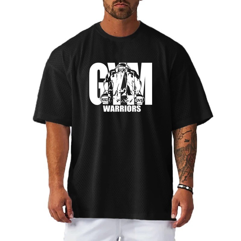 Men’s Oversized Gym T-Shirt Quick Dry Breathable Fitness Short Sleeve Tee gallery