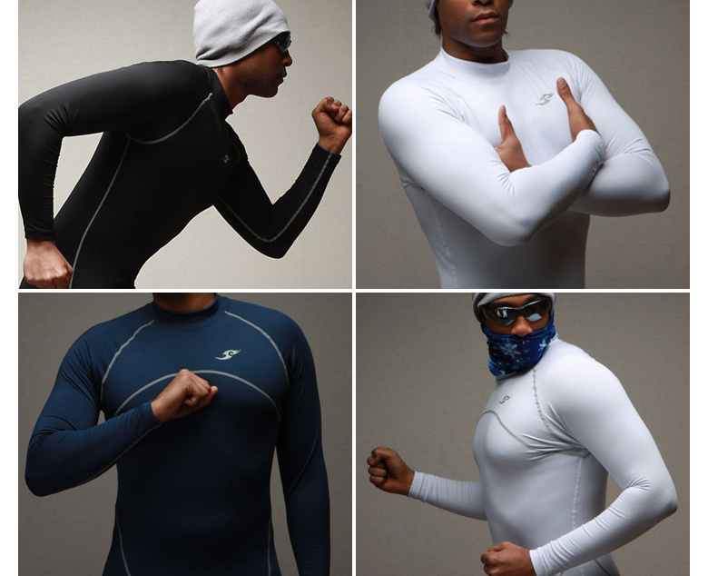 Take Five Mens Skin Tight Compression Base Layer Running Shirt S~2XL Black 001 gallery