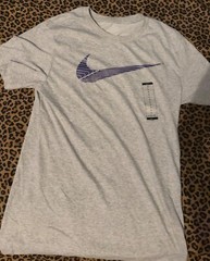 Nike Men’s T-Shirt Athletic Logo Swoosh Printed Active Short Sleeve Tee