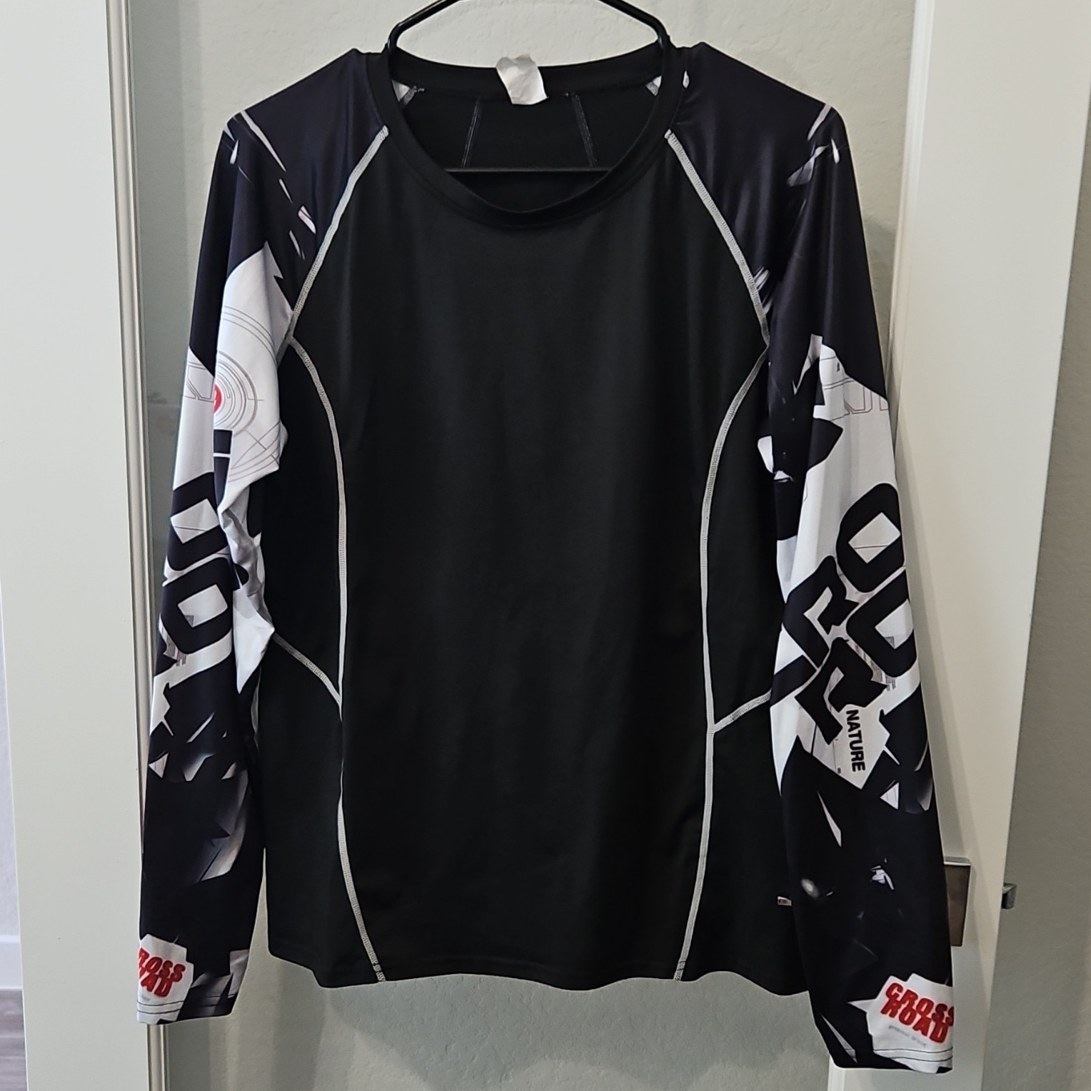 O'NEAL Men's Compression Long Sleeve Graphic Crew Neck Shirt 2XL Black/White gallery
