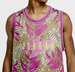Nike Air Jordan Jersey Men M Shirt Wings Palm Print Jumpman CJ4314-225 NWT $70