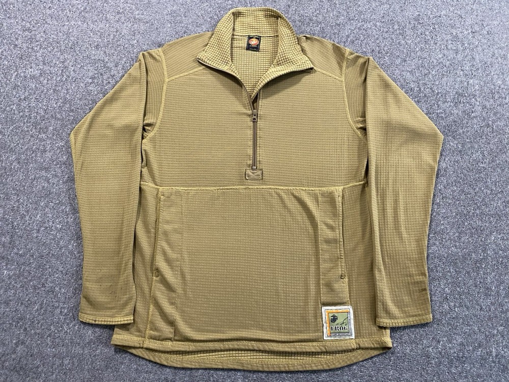 USMC FROG Flame Resistant Polartec Grid Fleece 1/2 Zip Mens Small Coyote Peckham