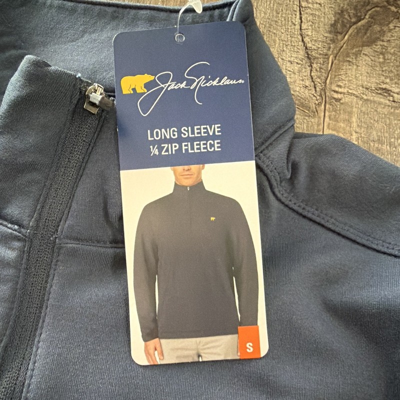 Jack Nicklaus Men's 1/4 Zip Fleece Mock Neck Pullover Blue S Golf gallery