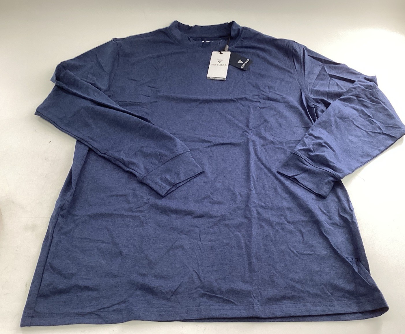 M Maelreg Men’s Long Sleeve Lightweight Pferformance Cobalt Heather Size S gallery