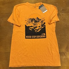 The North Face Shirt Mens Large Orange Hike Logo Short Sleeve