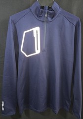 RLX Ralph Lauren Medium 1/4 Zip Navy Blue Stretch Wicking
