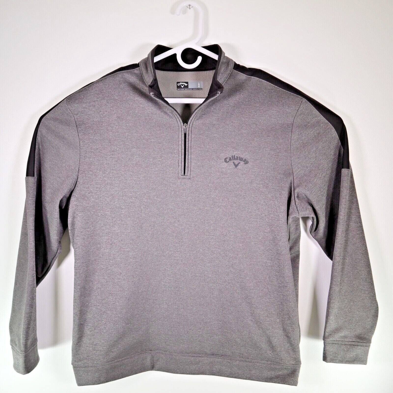 Men's Callaway Golf Gray 1/4 Zip Long Sleeve Pullover Sweatshirt Jacket L Large gallery
