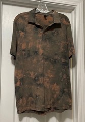 LULULEMON Evolution Short Sleeve Tie Dyed Polo-Diamond Dye Sedona Sunset Grey-L