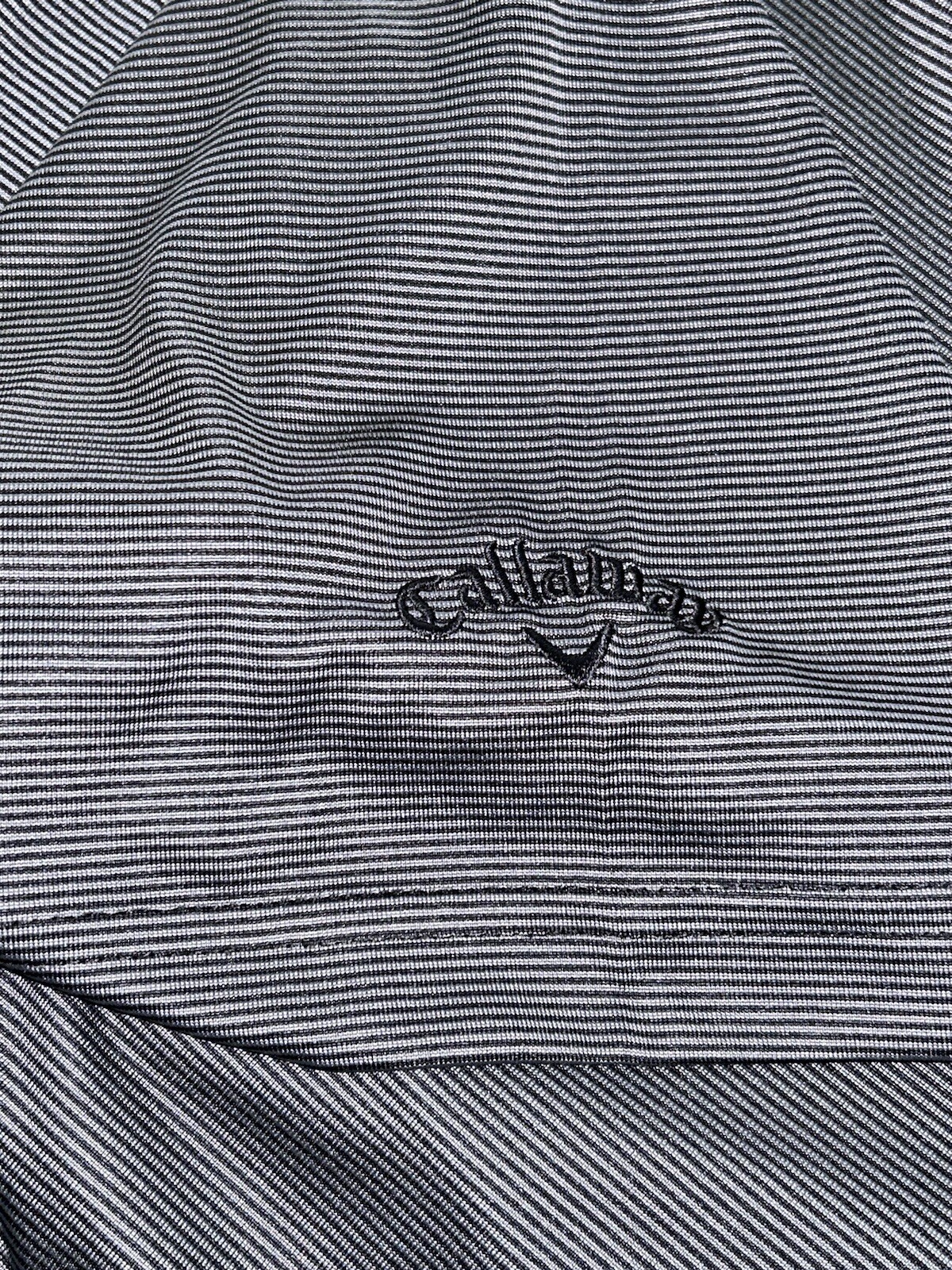 Callaway Performance Stretch Golf Polo Shirt Striped Gray Mens Sz 2XL XXL gallery